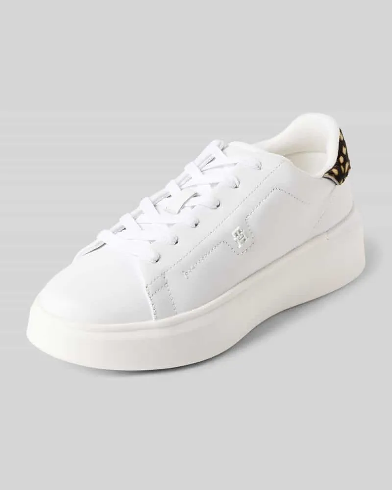 Tommy Hilfiger Low Top Sneaker aus echtem Nappaleder Weiss