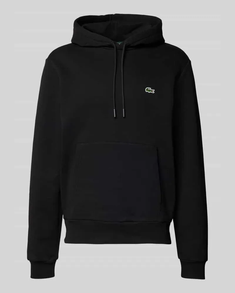 Lacoste Hoodie mit Logo-Stitching Black