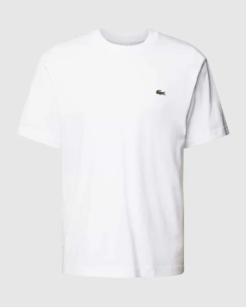 Lacoste T-Shirt mit Logo-Detail Modell 'BASIC ON Weiss