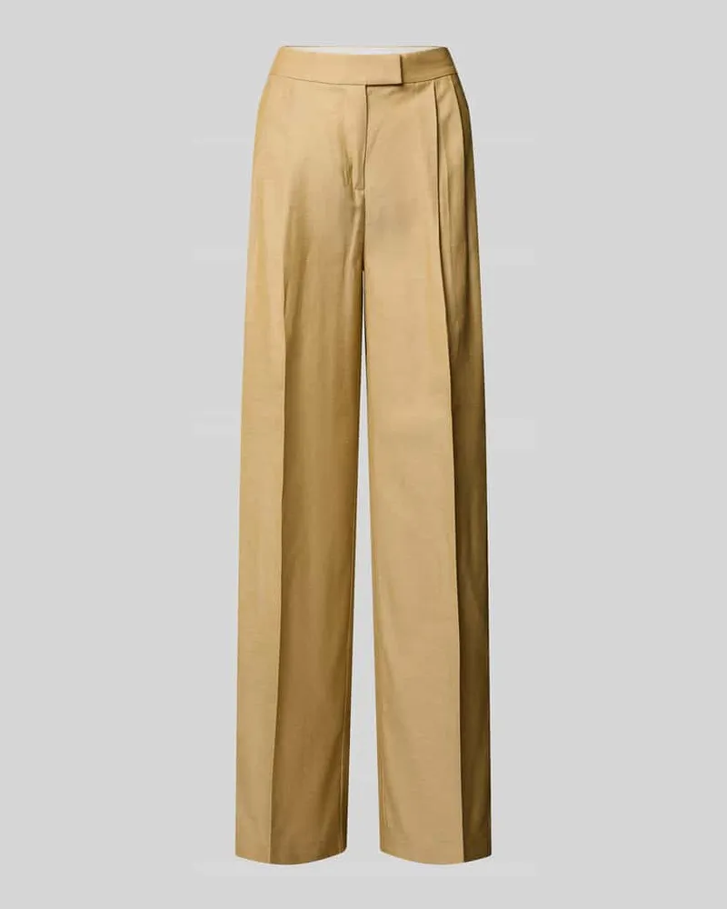 COMMA Wide Fit Stoffhose mit Lyocell-Anteil Beige