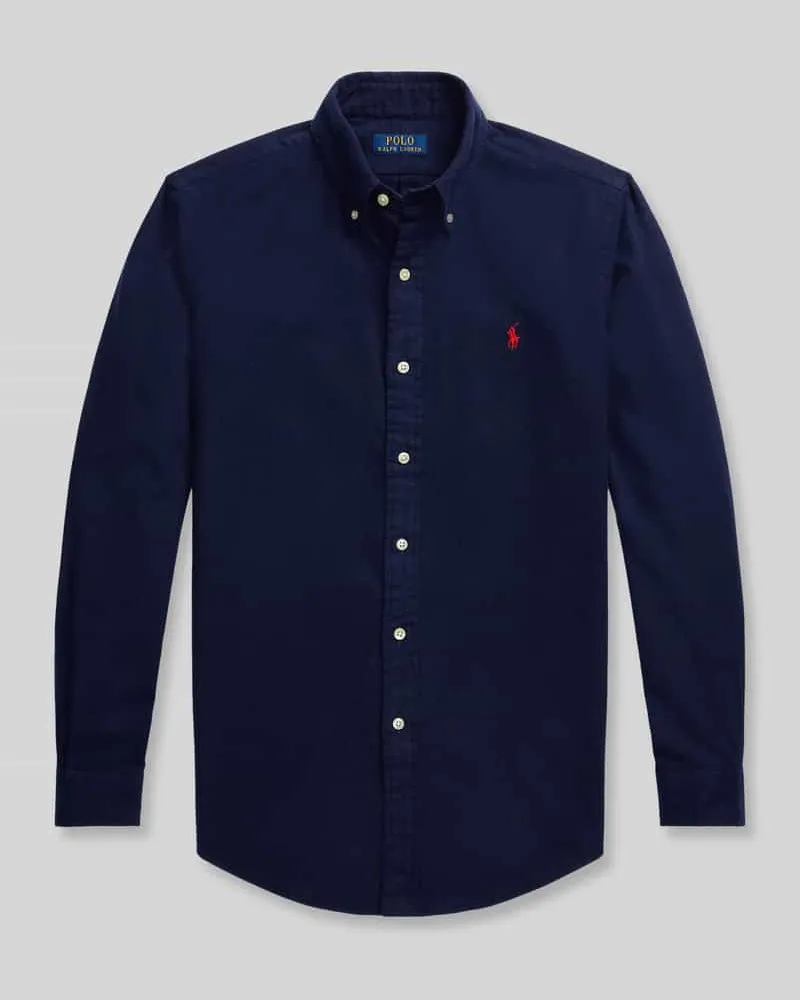 Ralph Lauren Custom Fit Freizeithemd aus reiner Baumwolle Marine