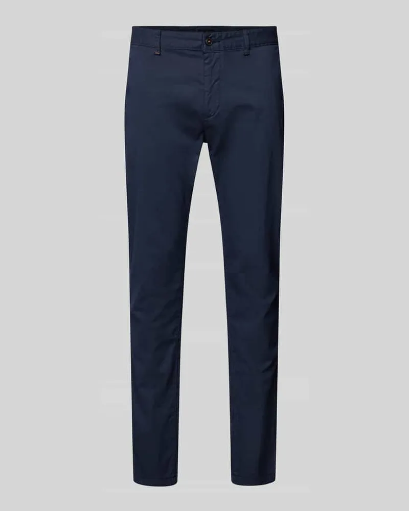 HUGO BOSS Slim Fit Chino mit Gürtelschlaufen Marine
