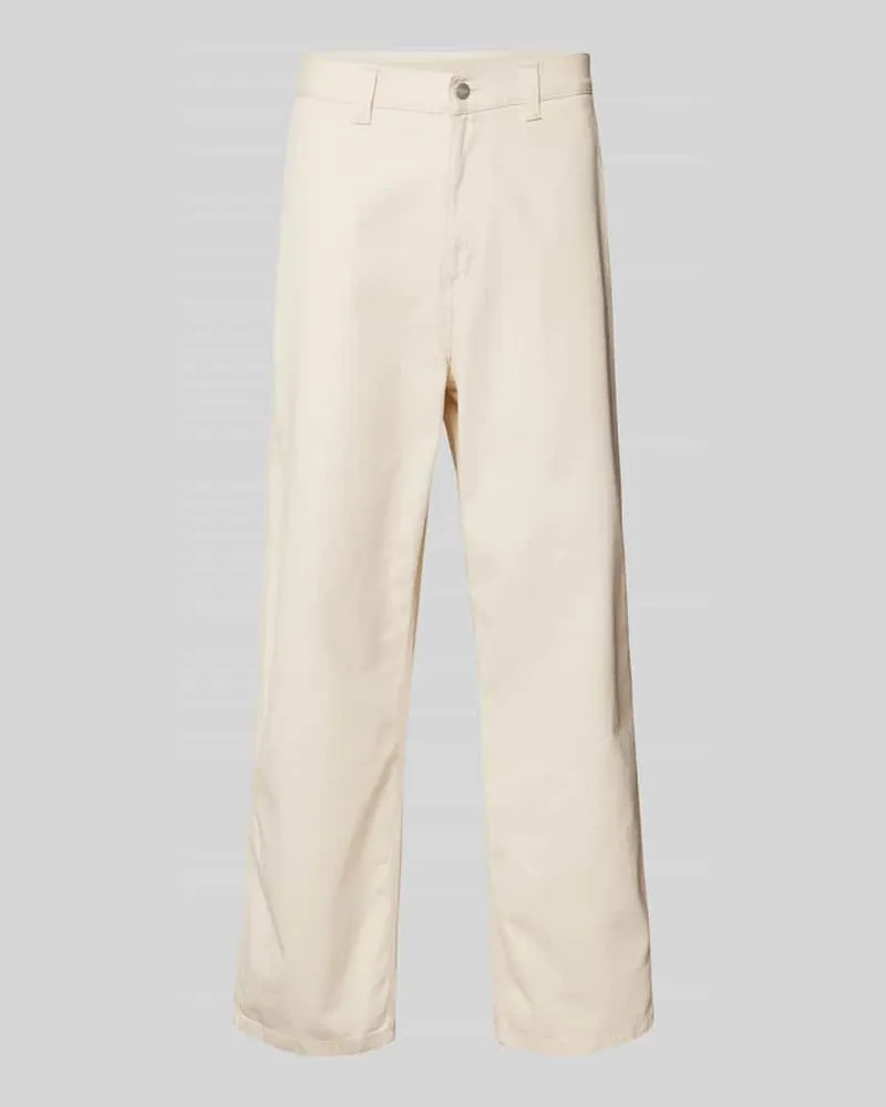 Carhartt WIP Regular Fit Hose mit Gürtelschlaufen Modell 'DREWE Offwhite