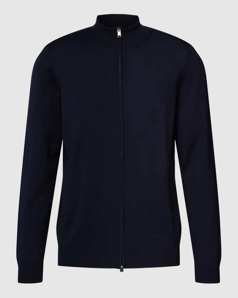 HUGO BOSS Cardigan mit Label-Detail Modell 'Balonso Dunkelblau