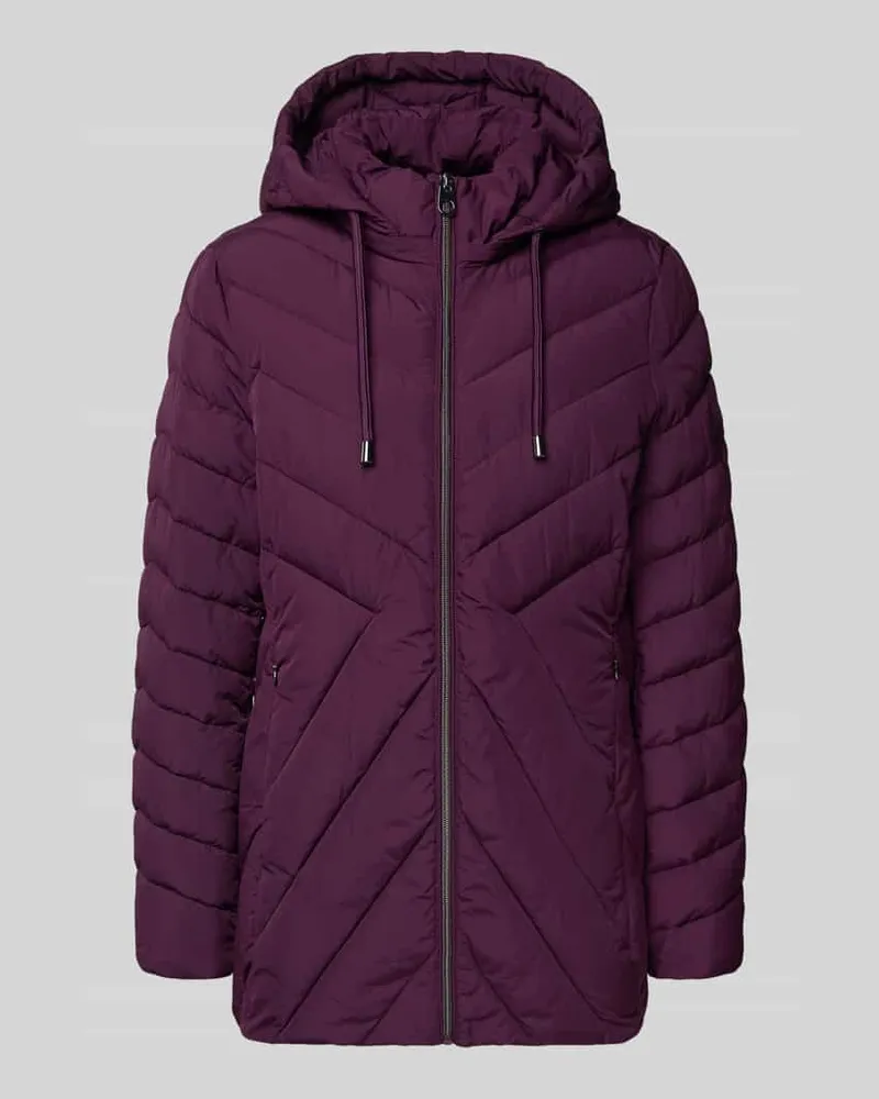 Christian Berg Steppjacke mit Reißverschlusstaschen Aubergine