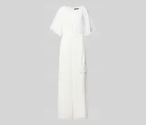 Jumpsuit aus fließendem Stoff mit Bindegürtel