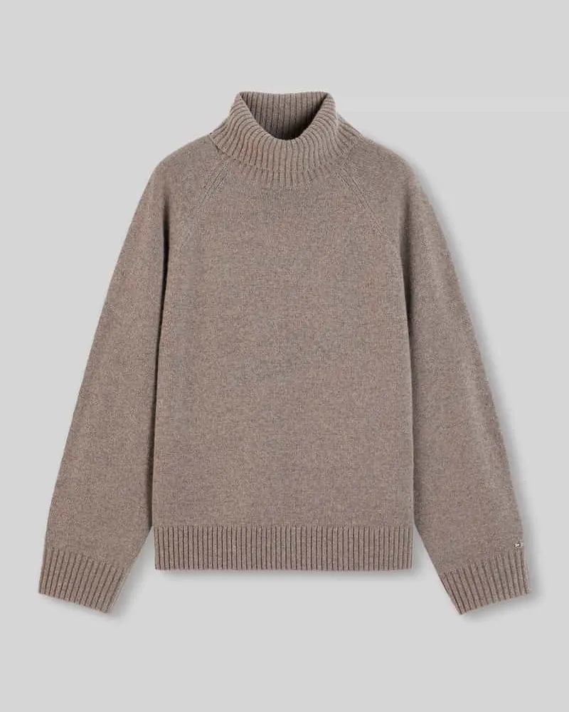 Tommy Hilfiger Relaxed Fit Turtleneck aus Woll-Mix mit Kaschmir-Anteil Hellbraun