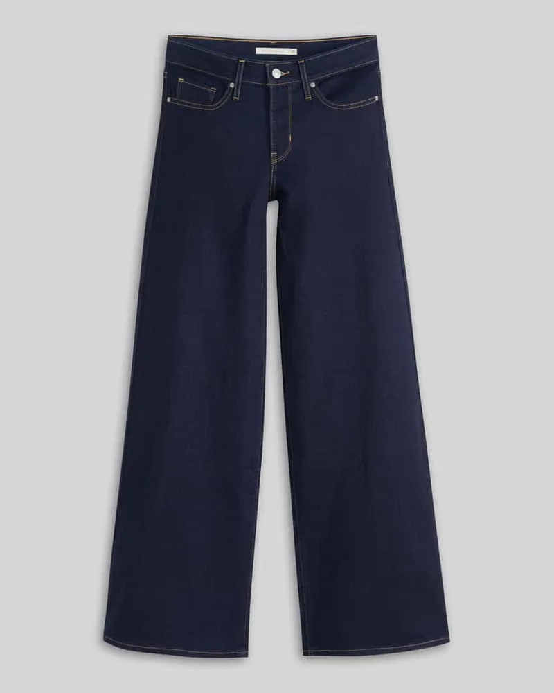 Levi's Wide Leg Jeans aus Baumwoll-Mix im 5-Pocket-Design Marine