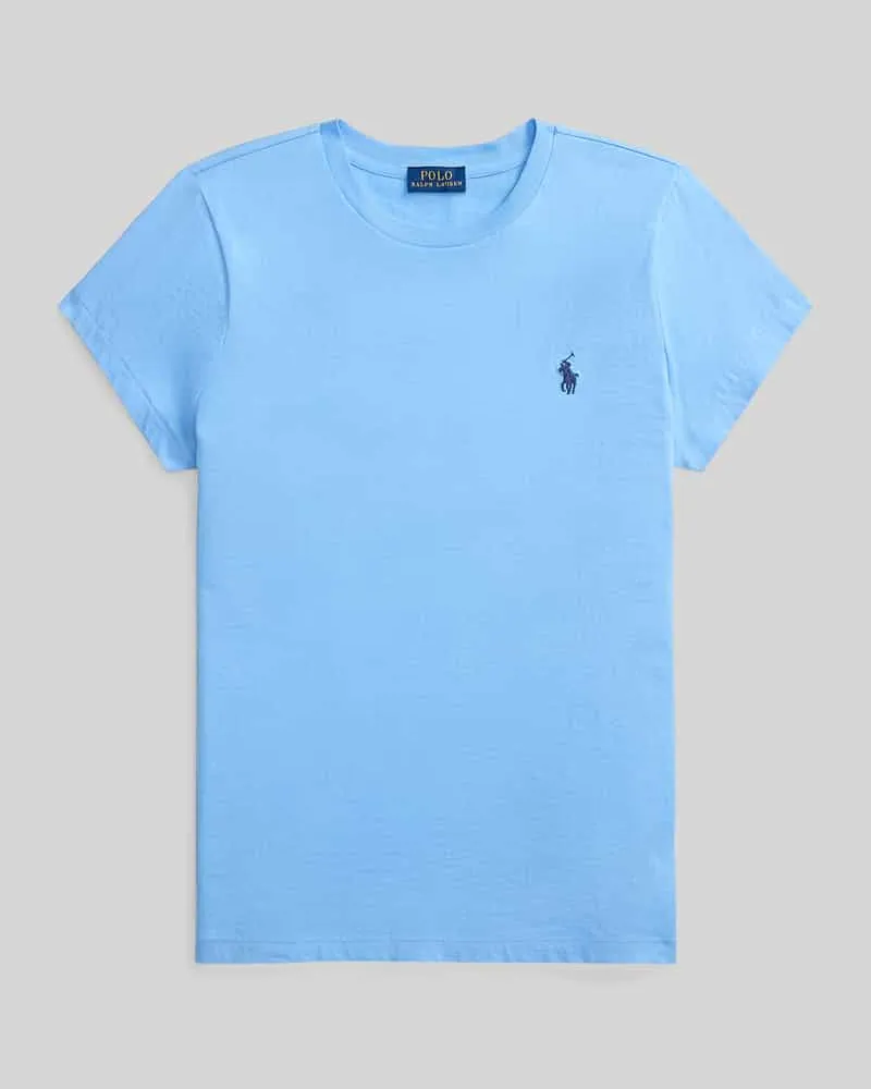 Ralph Lauren T-Shirt mit Label-Stitching Hellblau