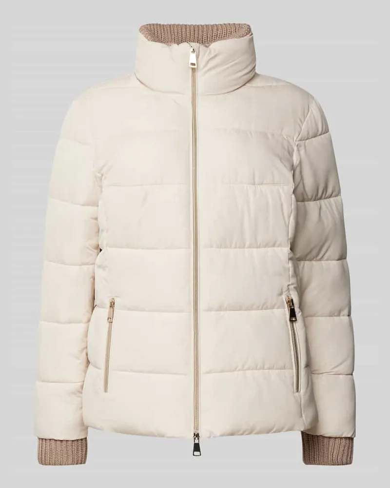 White Label Steppjacke mit Stehkragen Offwhite