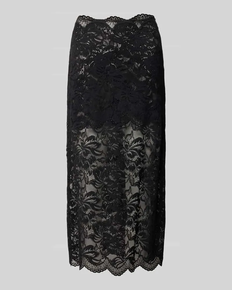 Paco Rabanne Midirock aus Spitze Black