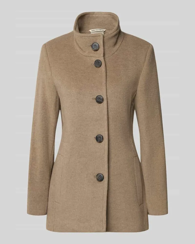 Fuchs Schmitt Jacke mit Stehkragen und Eingrifftaschen Taupe