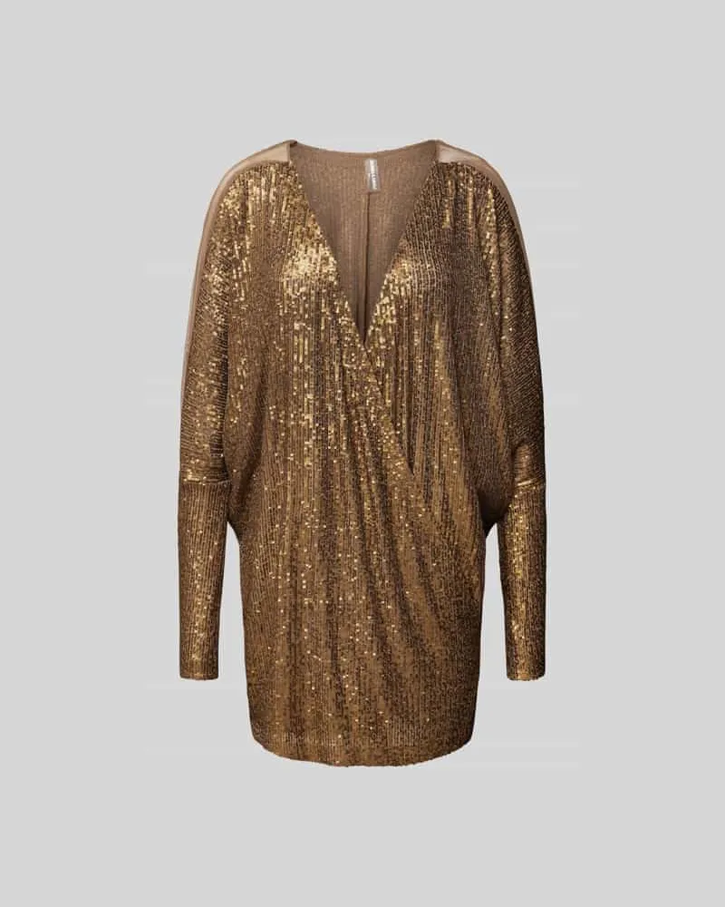 Norma Kamali Minikleid in Wickel-Optik Gold