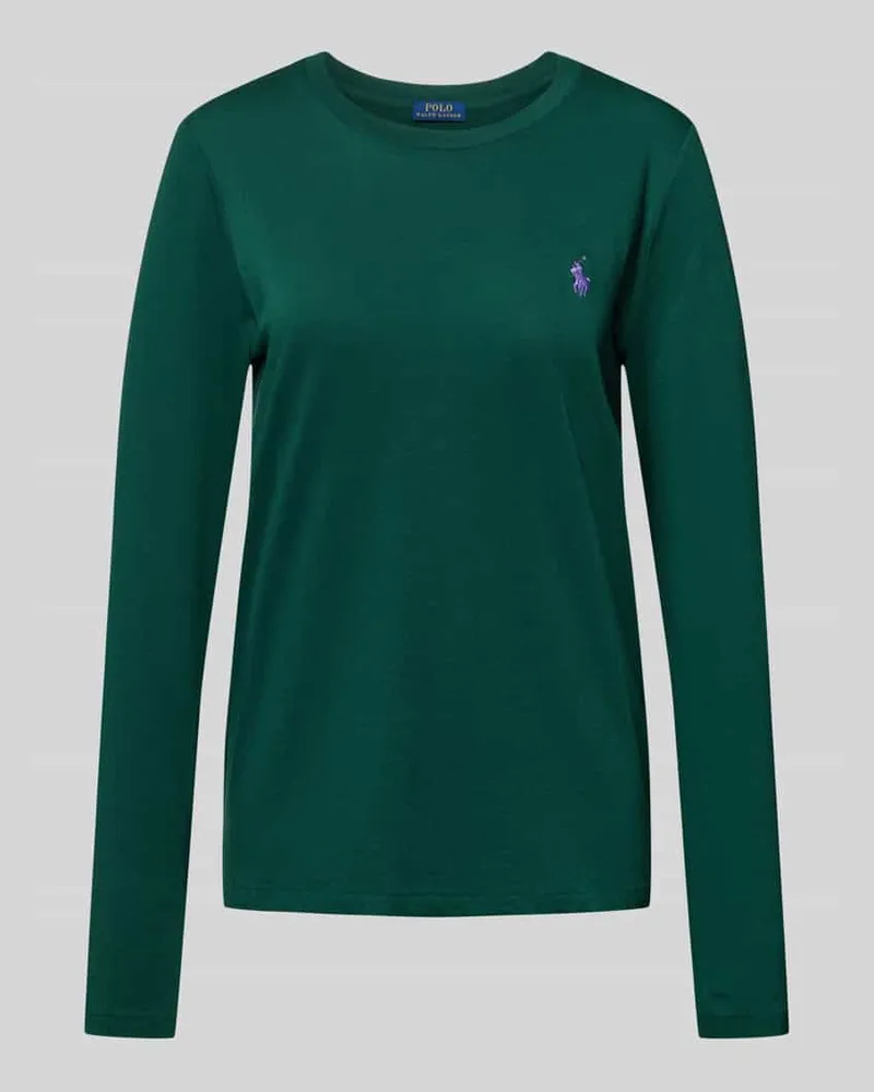 Ralph Lauren Longsleeve mit Label-Stitching Blau