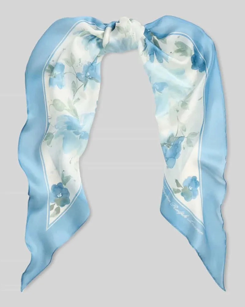 Ralph Lauren Tuch aus reiner Seide Blau