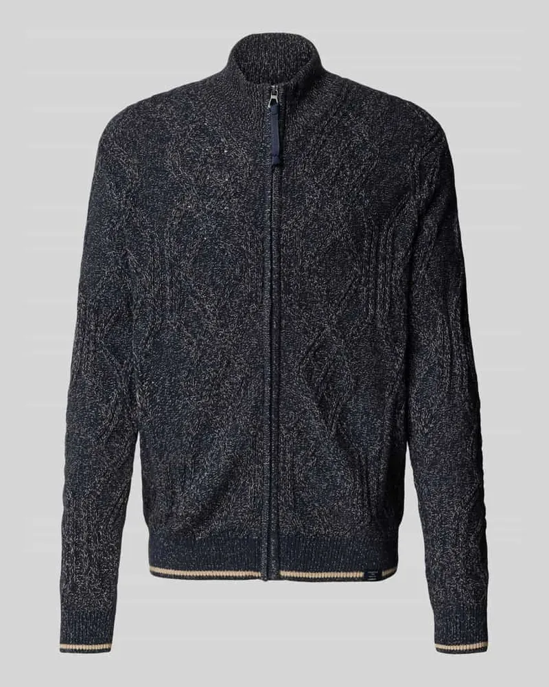 Lerros Strickjacke mit Reißverschluss Dunkelblau