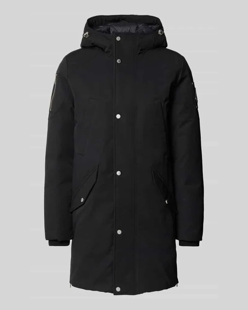 Moose Knuckles Parkamantel mit Logo-Patch Modell 'STIRLING 2.0 Black