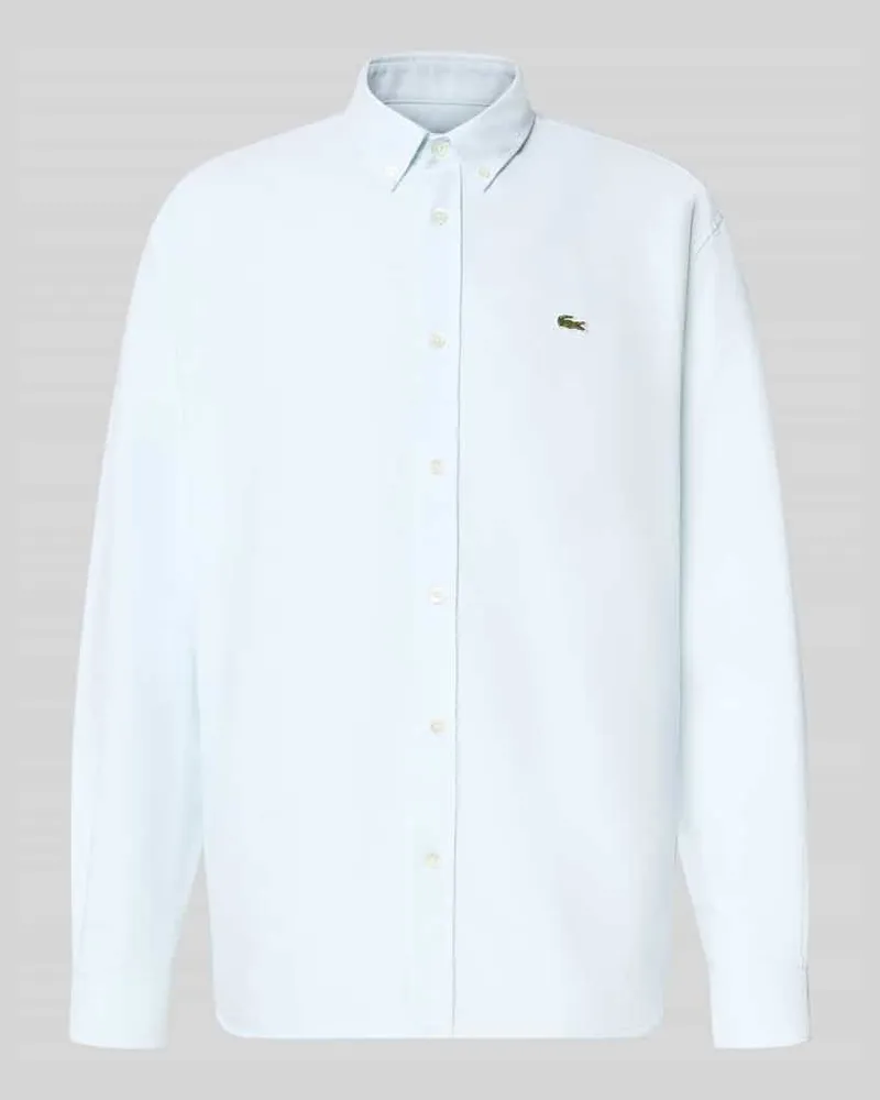 Lacoste Regular Fit Freizeithemd aus reiner Baumwolle Hellblau