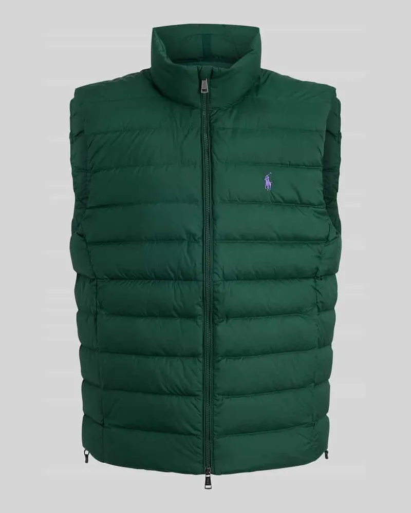 Ralph Lauren Regular Fit Weste mit Logo-Stitching Dunkelgruen