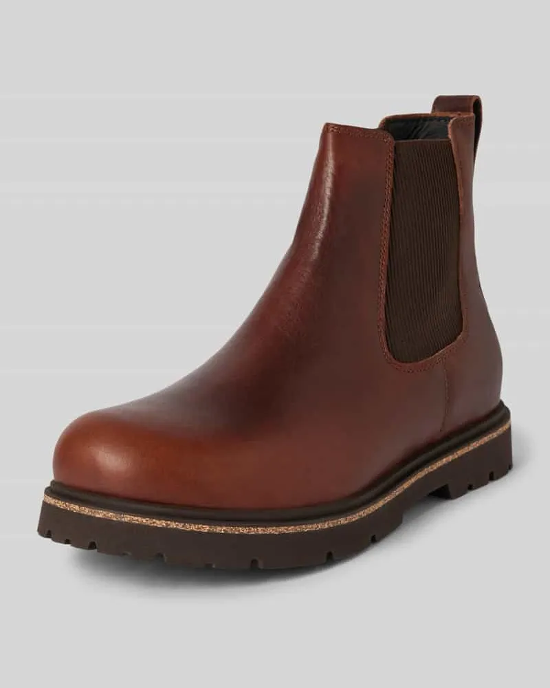 Birkenstock Chelsea Boots mit Zugschlaufe Modell 'Highwood Mittelbraun