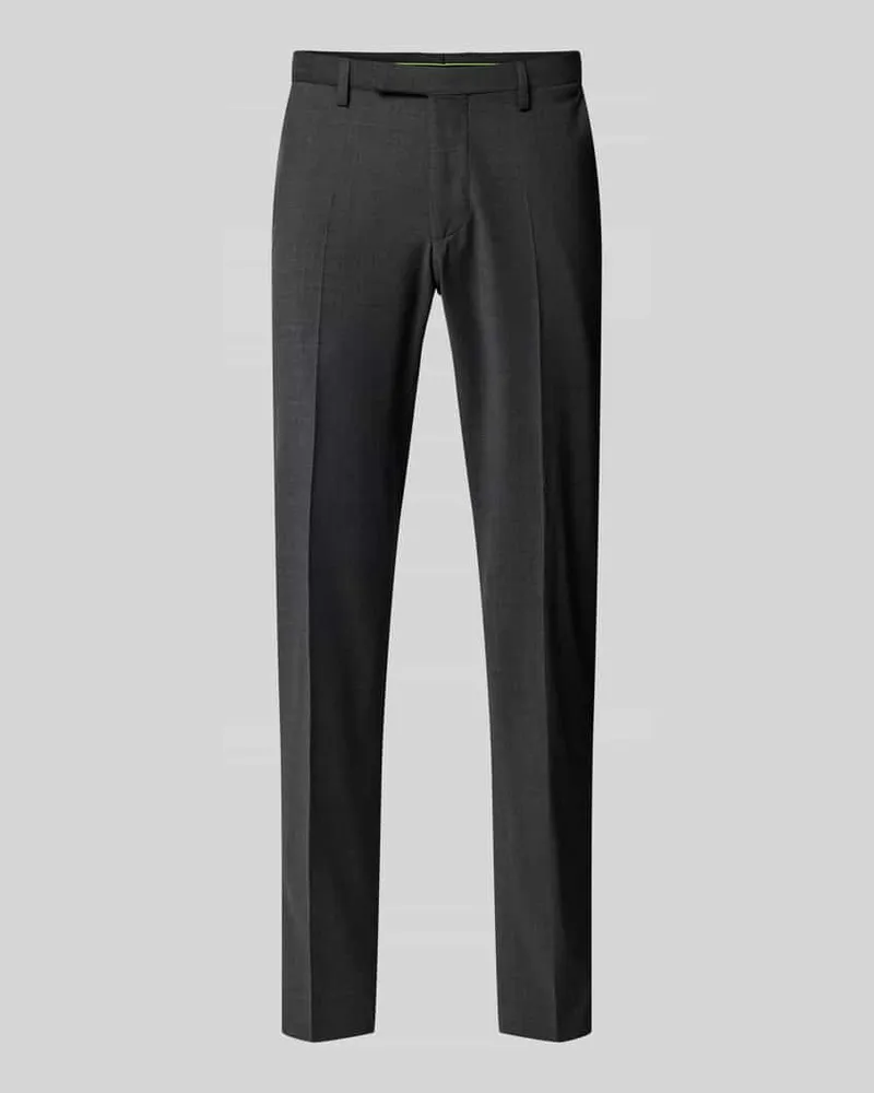 cinque Slim Fit Anzughose mit Bügelfalten Modell 'Castello Mittelgrau