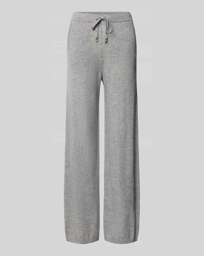 JAKE*S Regular Fit Weite Hose aus reinem Kaschmmir Silber