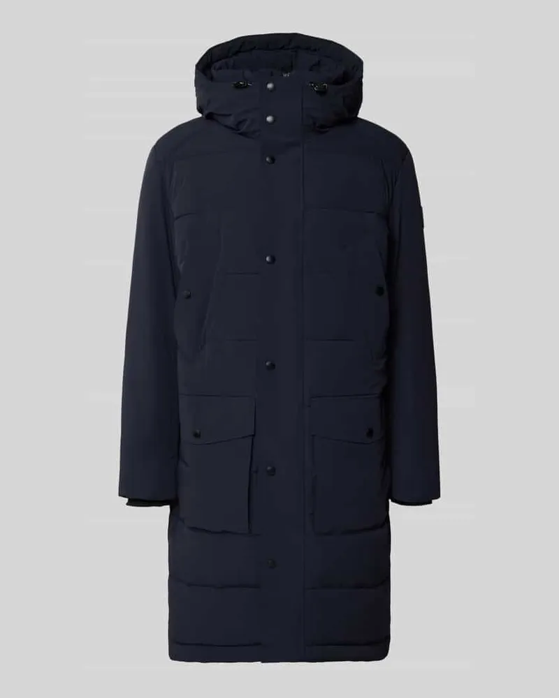 Strellson Regular Fit Steppmantel mit Logo-Patch Modell 'CRASHER Marine