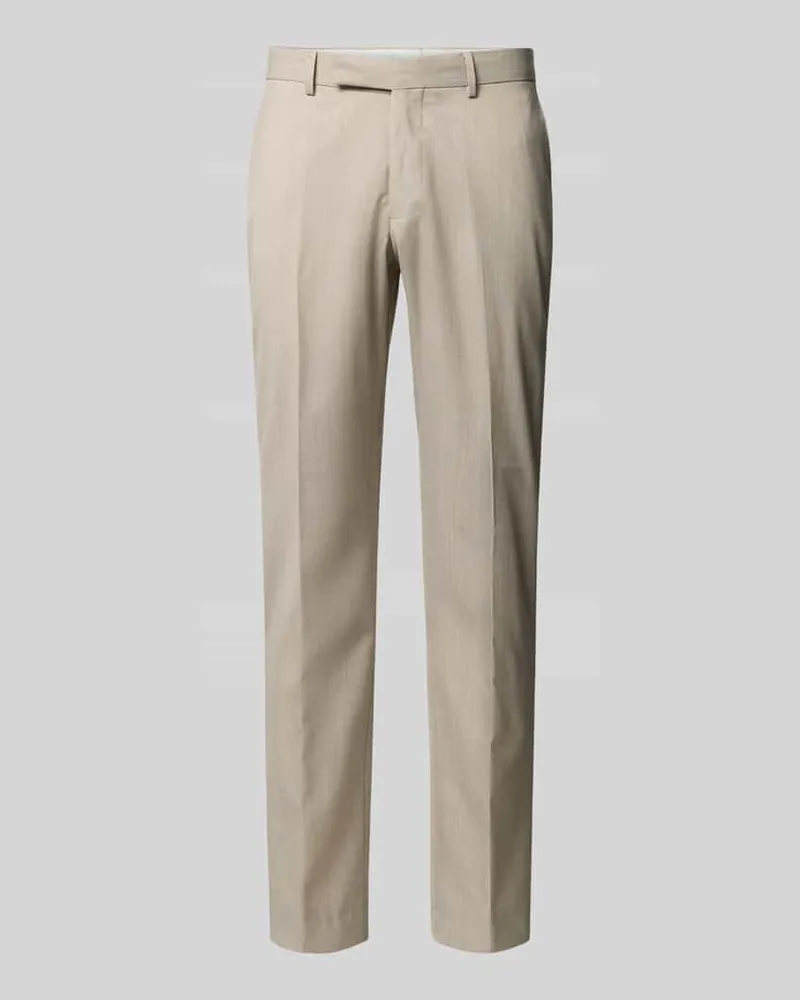 Pierre Cardin Regular Fit Anzughose mit Bügelfalten Modell 'Ryan Beige