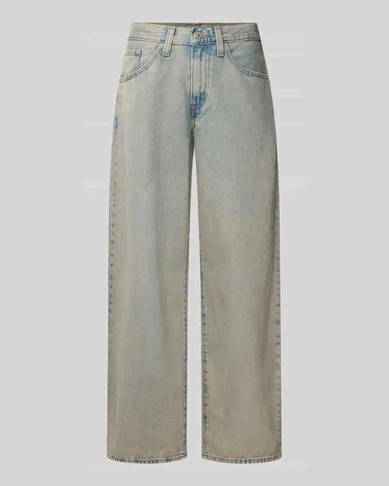 Levi's Wide Fit Jeans aus reiner Baumwolle Modell 'MIDDY BALLOON Hellblau