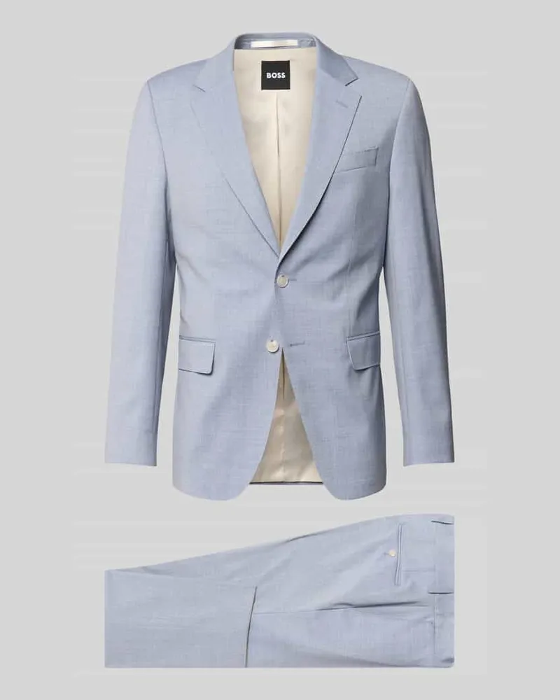 HUGO BOSS Slim Fit Anzug aus reiner Schurwolle Modell 'H-HUGE-2PCS-263 Hellblau