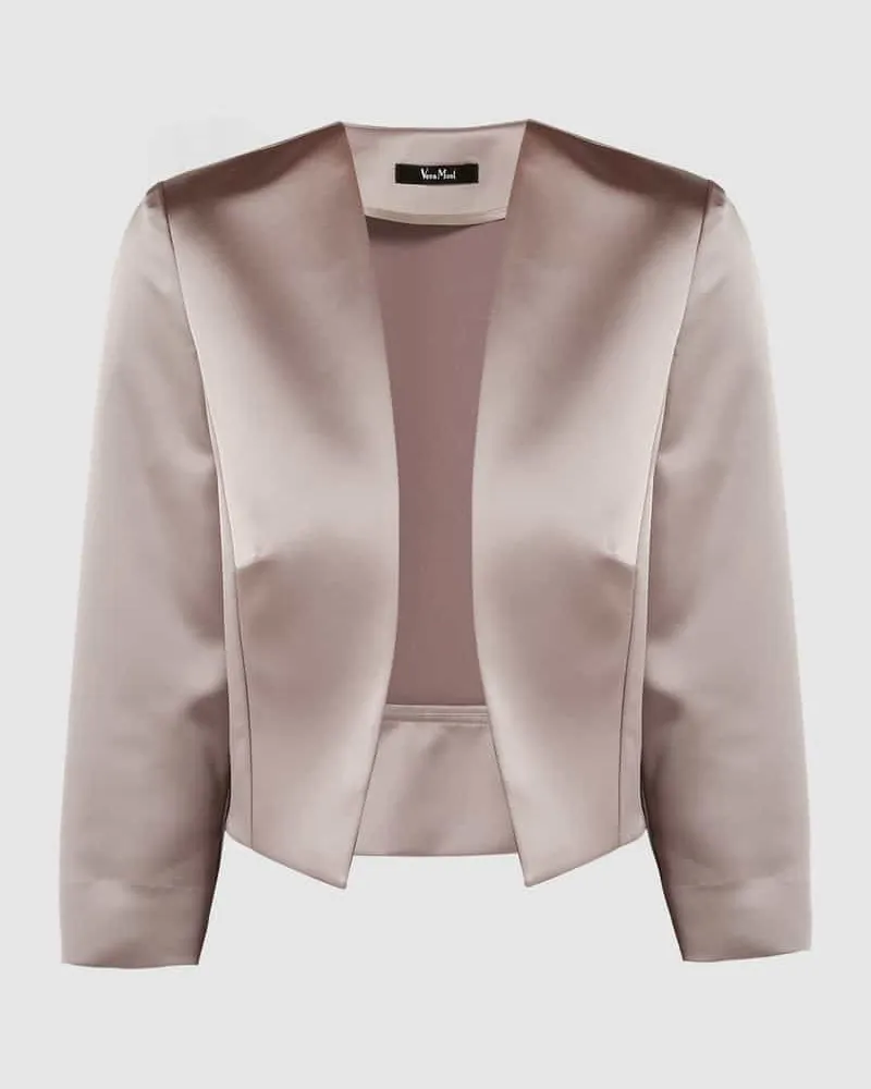 Vera Mont Kurzblazer mit offener Vorderseite Taupe