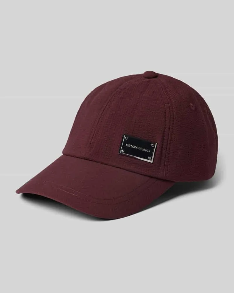Emporio Armani Basecap mit Label-Applikation Bordeaux