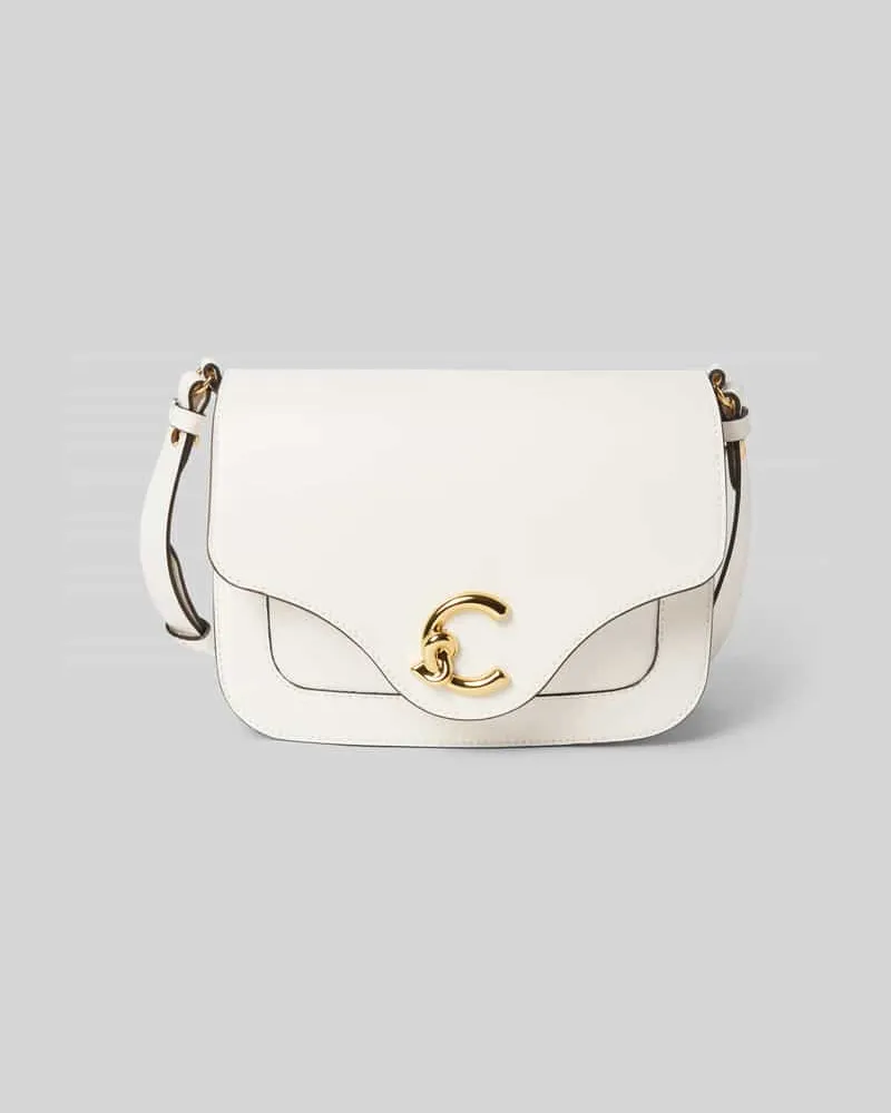 Coccinelle Handtasche mit Logo-Applikation Modell 'C-ME Weiss