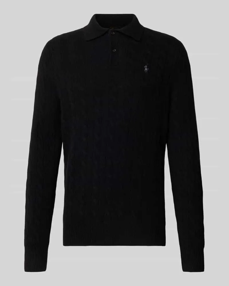 Ralph Lauren Regular Fit Strickpullover aus Woll-Kaschmir-Mix Black