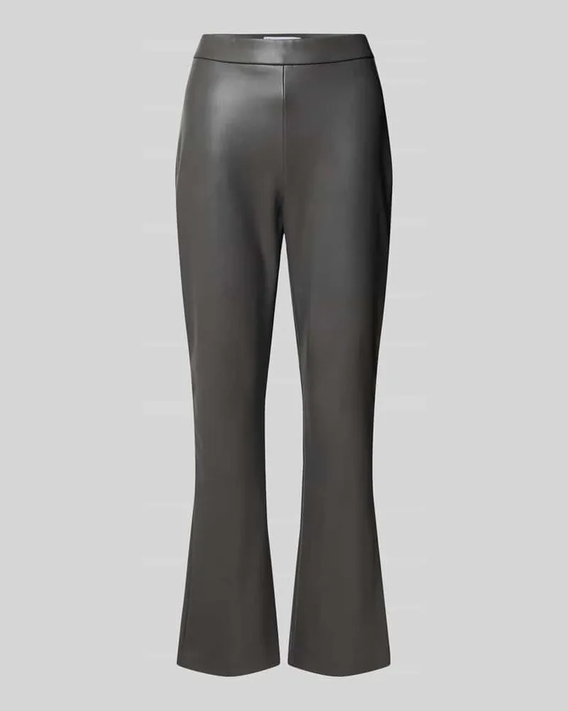 RAFFAELLO ROSSI  Flared Bootcut Hose in Leder-Optik Modell 'MACY Dunkelgrau