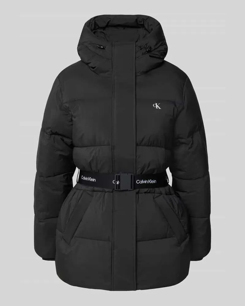 Calvin Klein Steppmantel mit Kapuze Black