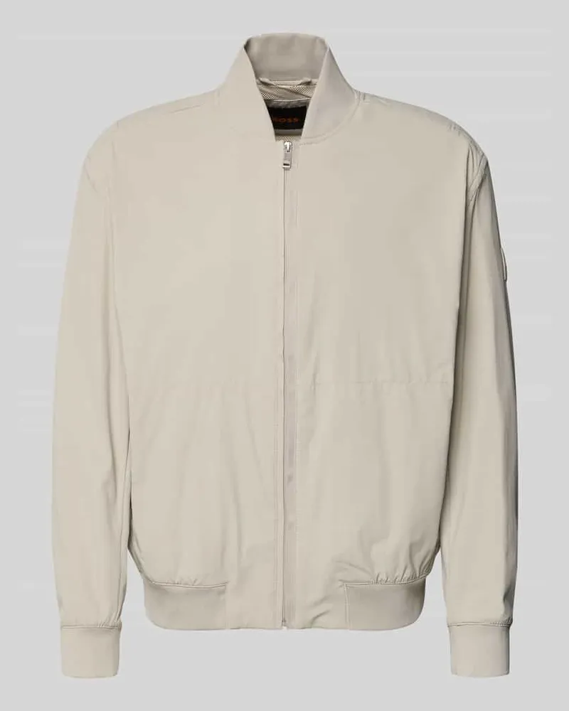 HUGO BOSS Regular Fit Blouson mit Baseball-Kragen Modell 'OSURF Sand