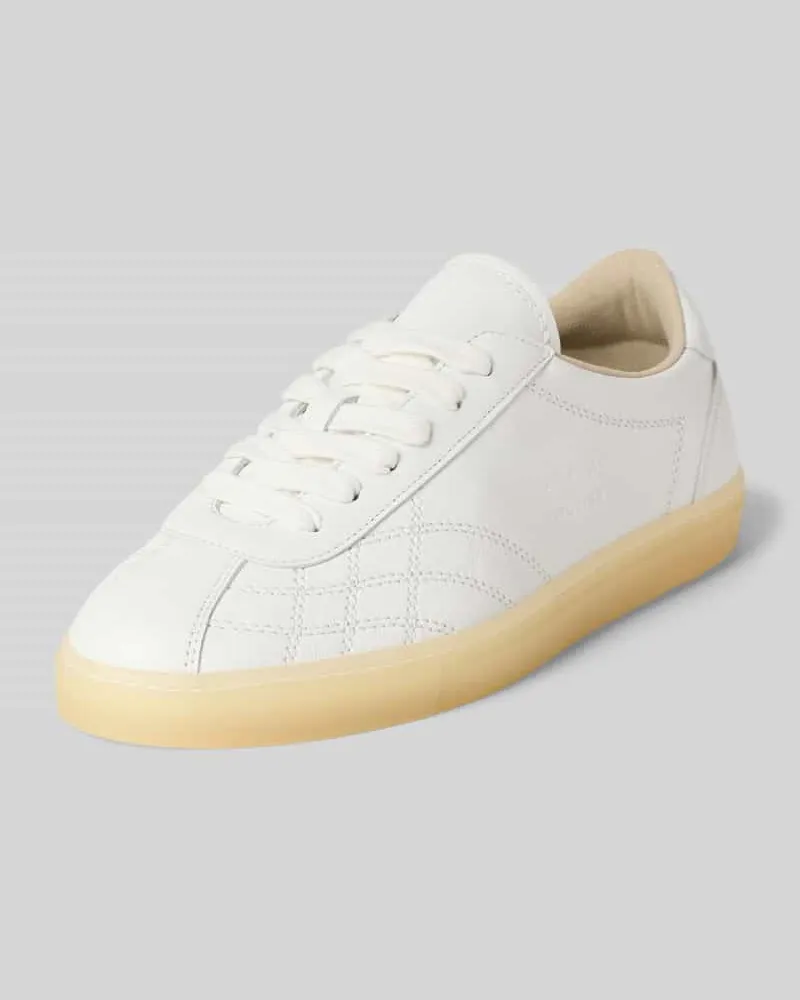 Copenhagen Sneaker aus echtem Leder mit Logo-Prägung Weiss