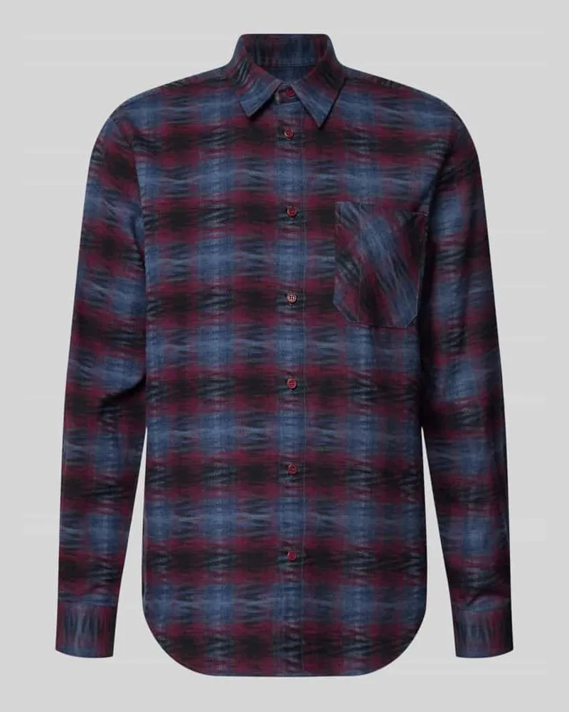 Armedangels Relaxed Fit Freizeithemden aus Bio-Baumwoll-Leinen-Mix Modell 'FAALIN Bordeaux