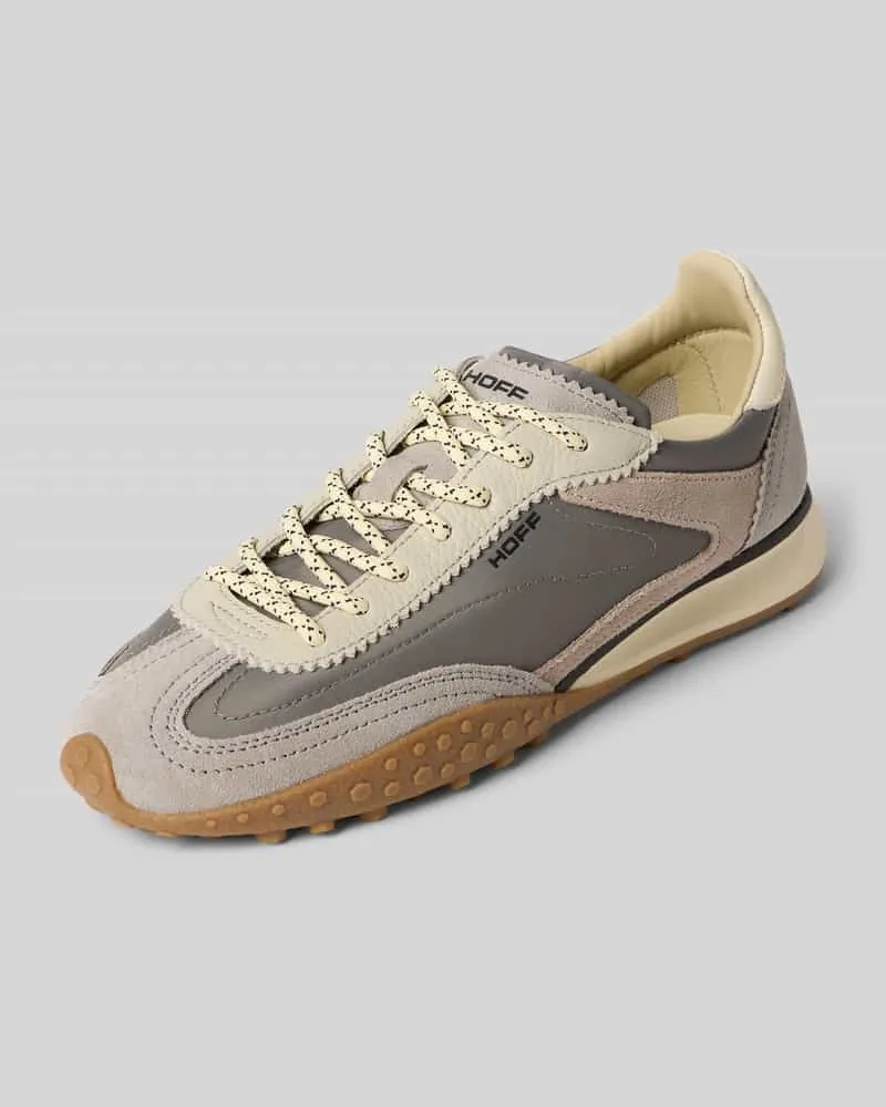 HOFF Sneaker aus Leder-Mix mit Logo-Detail Modell 'Bridge Hellgrau