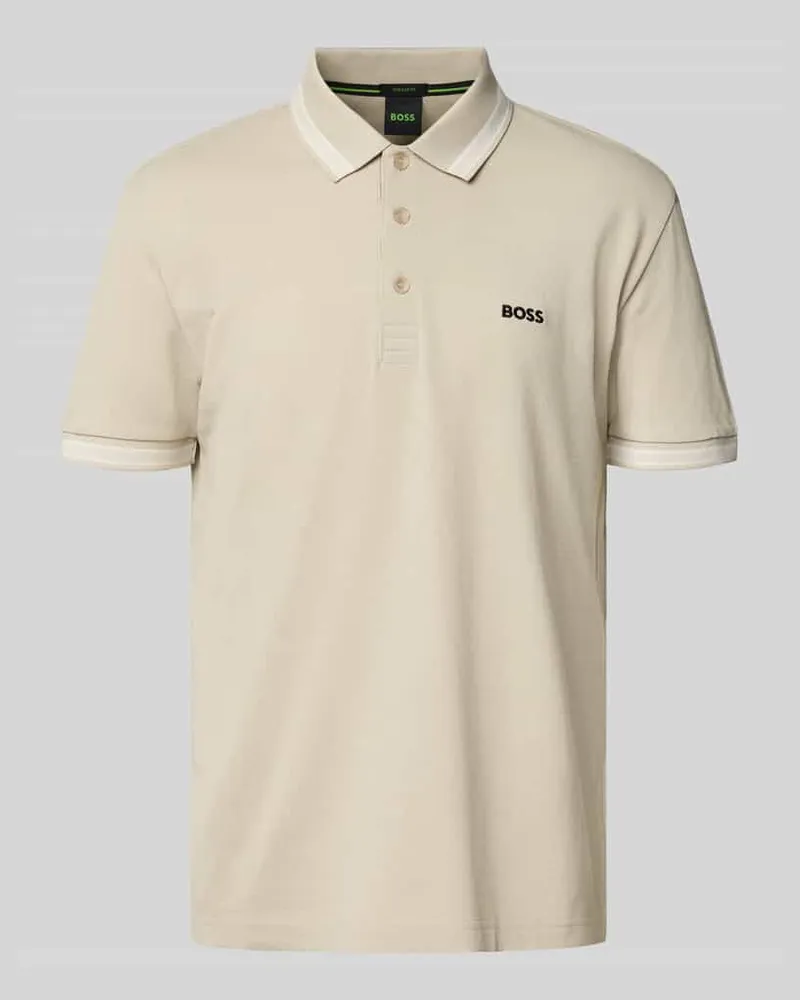 HUGO BOSS Regular Fit Poloshirt aus reiner Baumwolle Beige