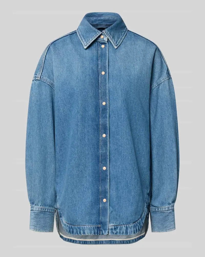 HUGO BOSS Oversized Hemdjacke aus Baumwoll-Denim Modell 'C_OVERSHIRT 4.0 Blau