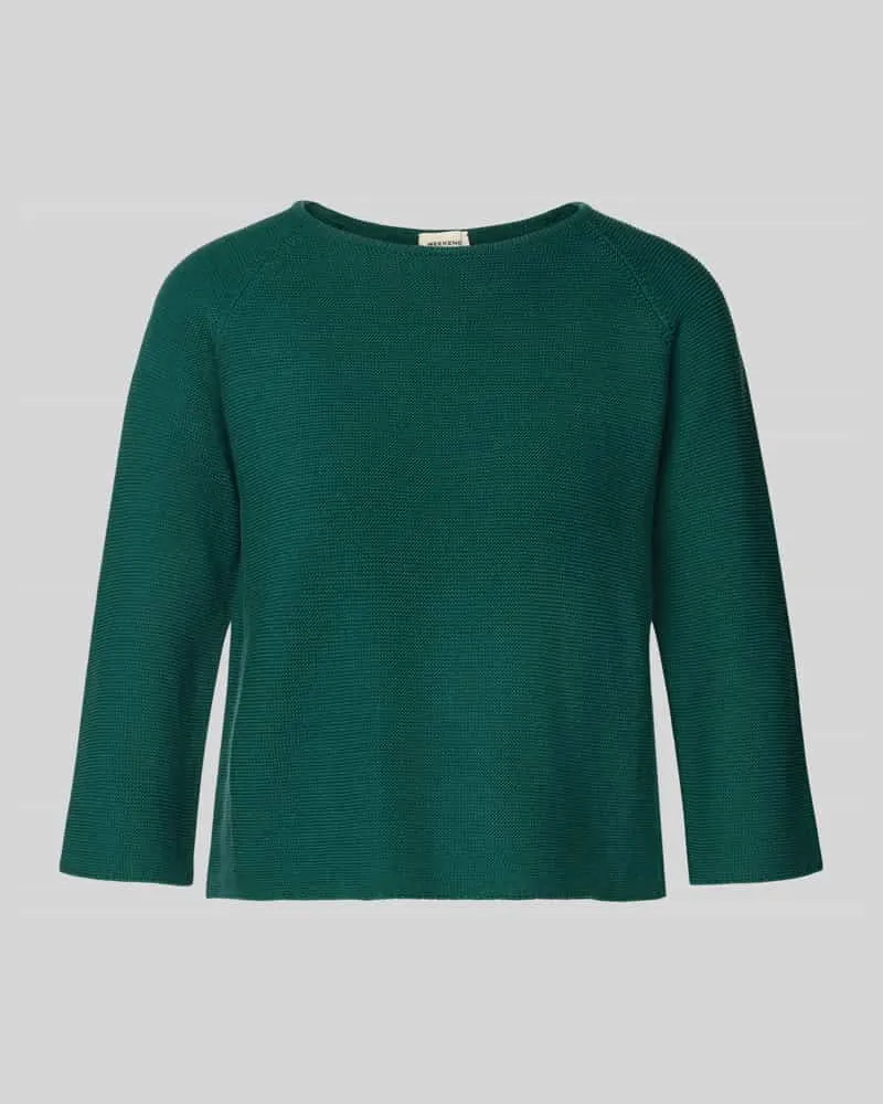 Max Mara Boxy Fit Pullover aus reiner Baumwolle Modell 'ADDOTTO Dunkelgruen