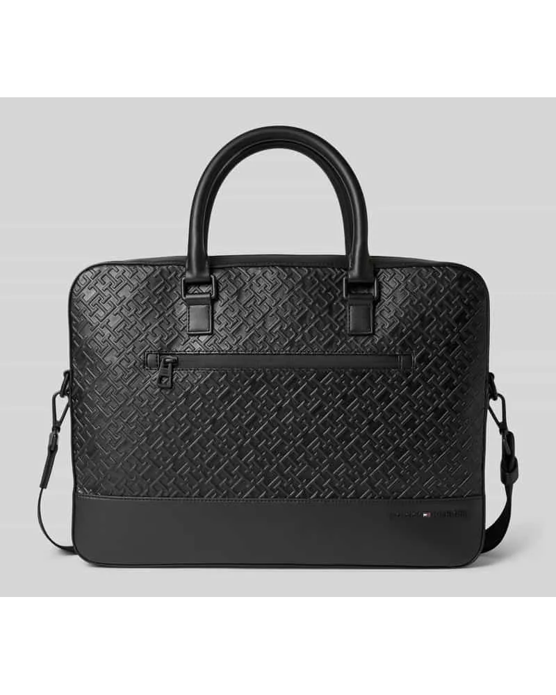 Tommy Hilfiger Laptoptasche mit Strukturmuster Black