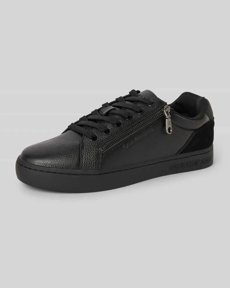 Calvin Klein Ledersneaker mit Reißverschluss Modell 'CLASSIC CUPSOLE Black