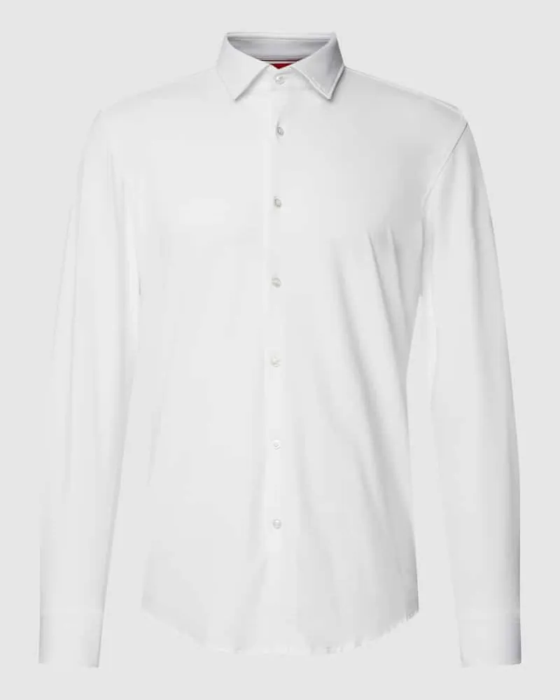 HUGO BOSS Slim Fit Business-Hemd Modell 'KENNO Weiss