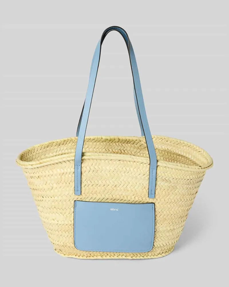 Abro Shopper mit Label-Detail Modell 'GEMMA Hellblau