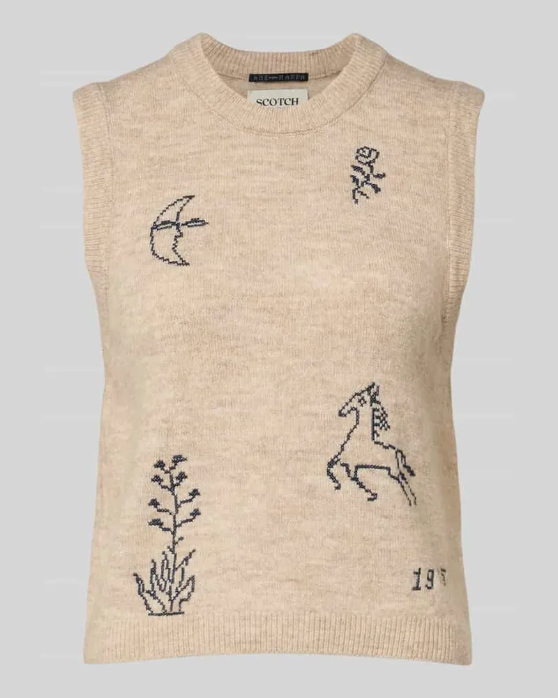 Scotch&Soda Pullunder mit Stitchings Beige