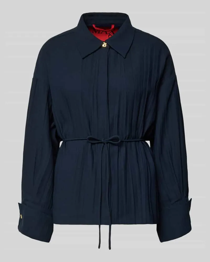 MAX&Co. Regular Fit Jacke aus leichtem Plissee Modell 'AGITARE Marine