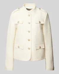 White Label Blazer in Melange-Optik Offwhite